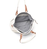Berba Leren hand-schoudertas Elba collectie White 828-501