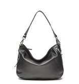 Berba Leren Hobo tas Elba collectie Black 828-598
