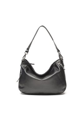 Berba Leren Hobo tas Elba collectie Black 828-598