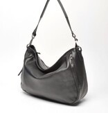 Berba Leren Hobo tas Elba collectie Black 828-598