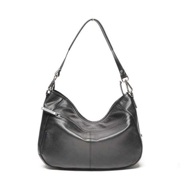 Berba Leren Hobo tas Elba collectie Black 828-598