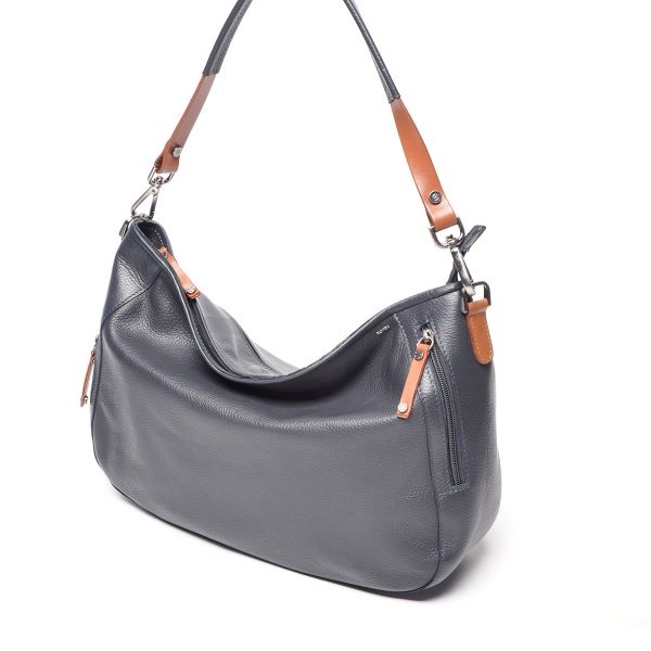 Berba Leren Hobo tas Elba collectie Navy 828-598