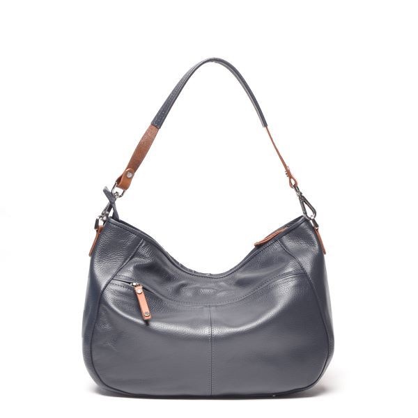 Berba Leren Hobo tas Elba collectie Navy 828-598