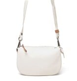 Berba Leren dames crossbody schoudertasje  white 828-253