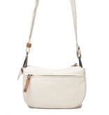 Berba Leren dames crossbody schoudertasje  white 828-253