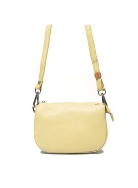 Berba Leren dames crossbody schoudertasje  Banana 828-253