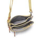 Berba Leren dames crossbody schoudertasje  Banana 828-253