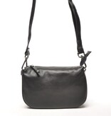 Berba Leren dames crossbody schoudertasje Black 828-253