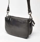 Berba Leren dames crossbody schoudertasje Black 828-253