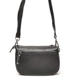 Berba Leren dames crossbody schoudertasje Black 828-253