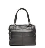 Berba Leren dames  handtas Black Elba collectie 828-399