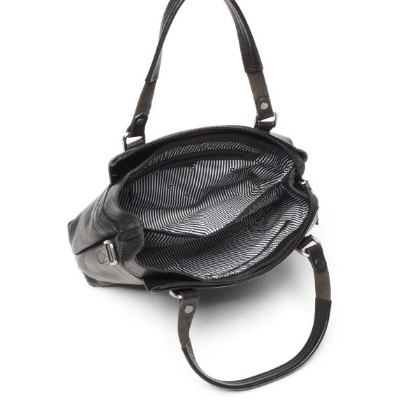 Berba Leren dames  handtas Black Elba collectie 828-399