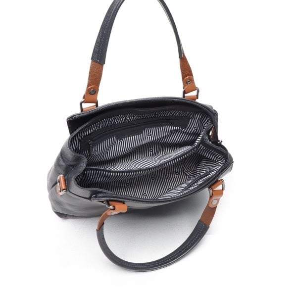 Berba Leren dames  handtas Navy Elba collectie 828-399 - Copy