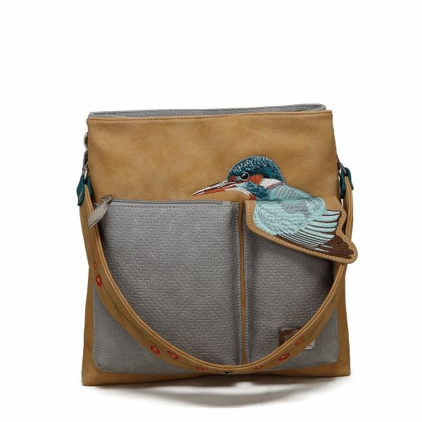 Hi Di Hi Schoudertas Kingshopper KS09 Peach/L.Grey