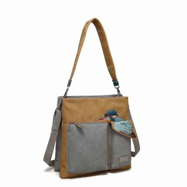 Hi Di Hi Schoudertas Kingshopper KS09 Peach/L.Grey