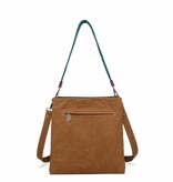 Hi Di Hi Schoudertas Kingshopper KS10 Petrol/cognac
