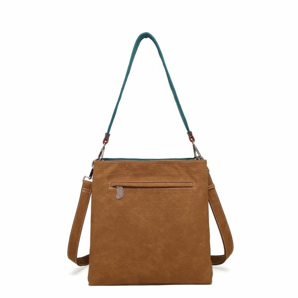 Hi Di Hi Schoudertas Kingshopper KS10 Petrol/cognac