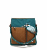 Hi Di Hi Schoudertas Kingshopper KS10 Petrol/cognac