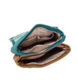 Hi Di Hi Schoudertas Kingshopper KS10 Petrol/cognac
