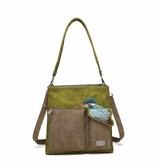 Hi Di Hi Schoudertas Kingshopper KS11 Green/Beige