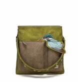 Hi Di Hi Schoudertas Kingshopper KS11 Green/Beige