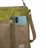 Hi Di Hi Schoudertas Kingshopper KS11 Green/Beige
