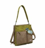 Hi Di Hi Schoudertas Kingshopper KS11 Green/Beige