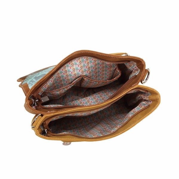 Hi Di Hi Schoudertas Kingshopper  KS12 Cognac/Peache