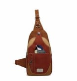 Hi Di Hi Rugtas/slingband Carol CL29 cognac/red