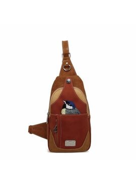Hi Di Hi Rugtas/slingband Carol CL29 cognac/red