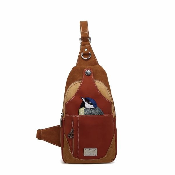 Hi Di Hi Rugtas/slingband Carol CL29 cognac/red