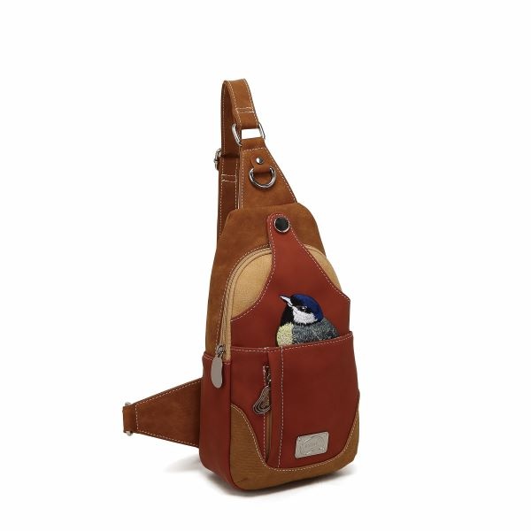 Hi Di Hi Rugtas/slingband Carol CL29 cognac/red