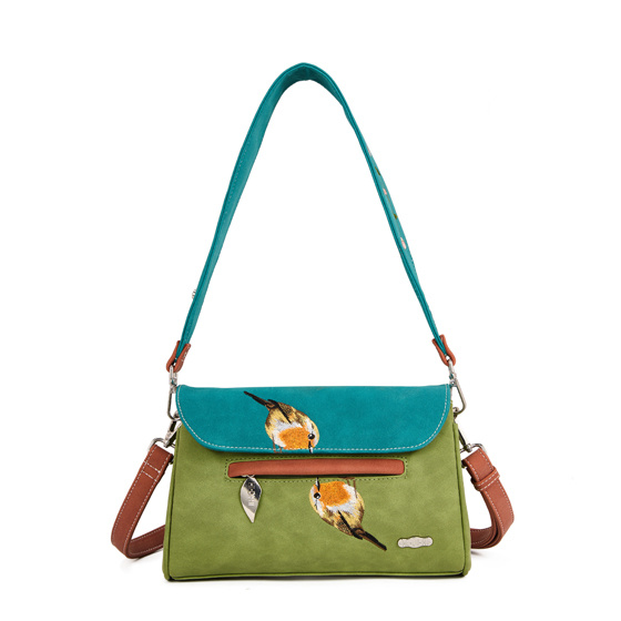 Hi Di Hi Clutch/schoudertas/crossover Twiggle TW06 Green/Petrol