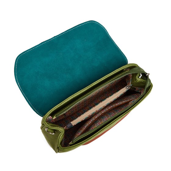 Hi Di Hi Clutch/schoudertas/crossover Twiggle TW06 Green/Petrol