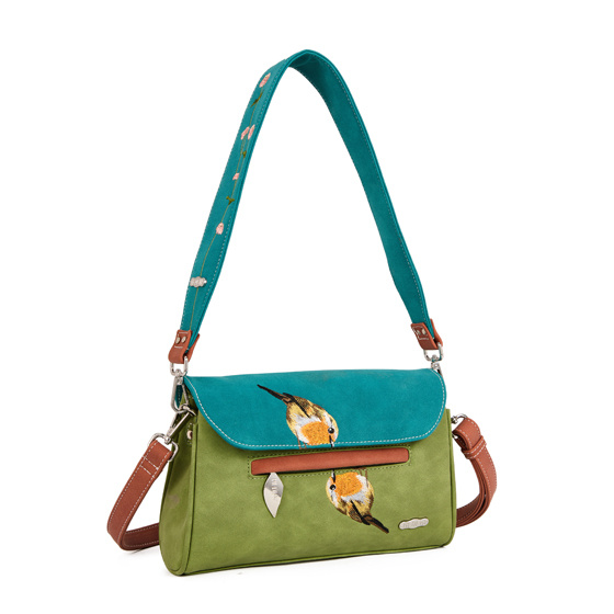 Hi Di Hi Clutch/schoudertas/crossover Twiggle TW06 Green/Petrol