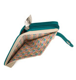 Hi Di Hi Kleine Ekster portemonnee LTM14 p;etrol/beige