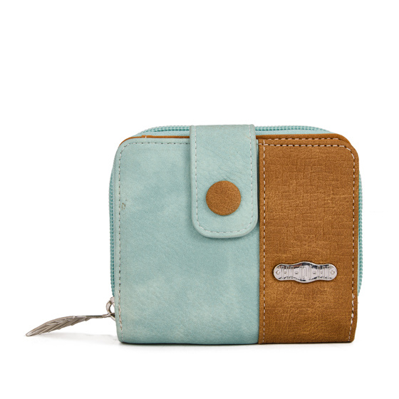 Hi Di Hi Kleine Ekster portemonnee LTM16 l.blue/cognac
