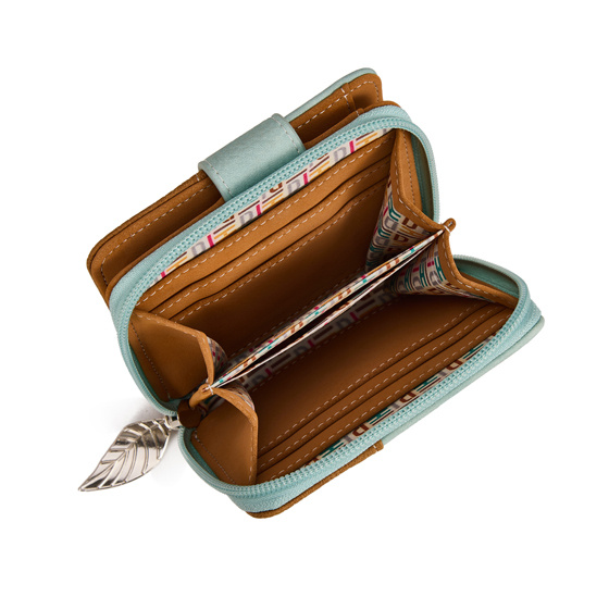Hi Di Hi Kleine Ekster portemonnee LTM16 l.blue/cognac