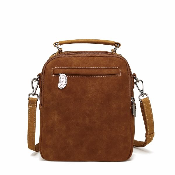 Hi Di Hi schoudertasje Kleine Klimmer LCL01 cognac/peach