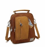 Hi Di Hi schoudertasje Kleine Klimmer LCL01 cognac/peach
