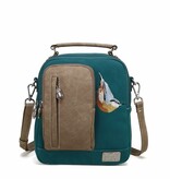 Hi Di Hi schoudertasje Kleine Klimmer LCL02 petrol/beige