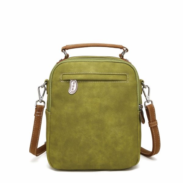 Hi Di Hi schoudertasje Kleine Klimmer LCL03 L.green/cognac