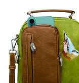 Hi Di Hi schoudertasje Kleine Klimmer LCL03 L.green/cognac