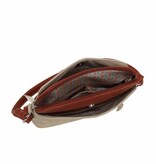 Hi Di Hi schoudertas Whistle WH05 Beige/red/cognac