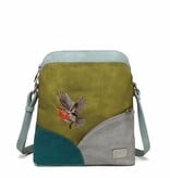Hi Di Hi schoudertas Whistle WH07 Green/blue/petrol/grey