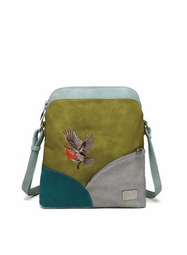 Hi Di Hi schoudertas Whistle WH07 Green/blue/petrol/grey