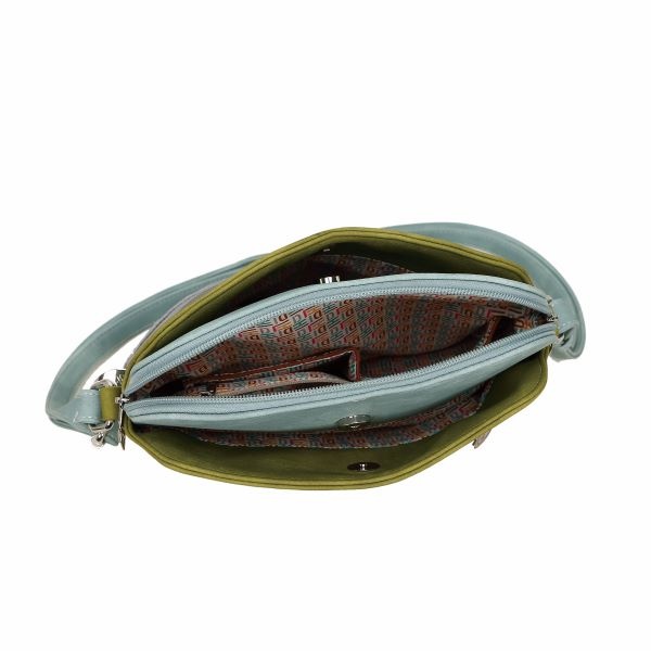 Hi Di Hi schoudertas Whistle WH07 Green/blue/petrol/grey