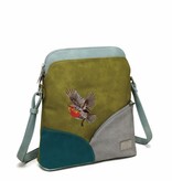 Hi Di Hi schoudertas Whistle WH07 Green/blue/petrol/grey