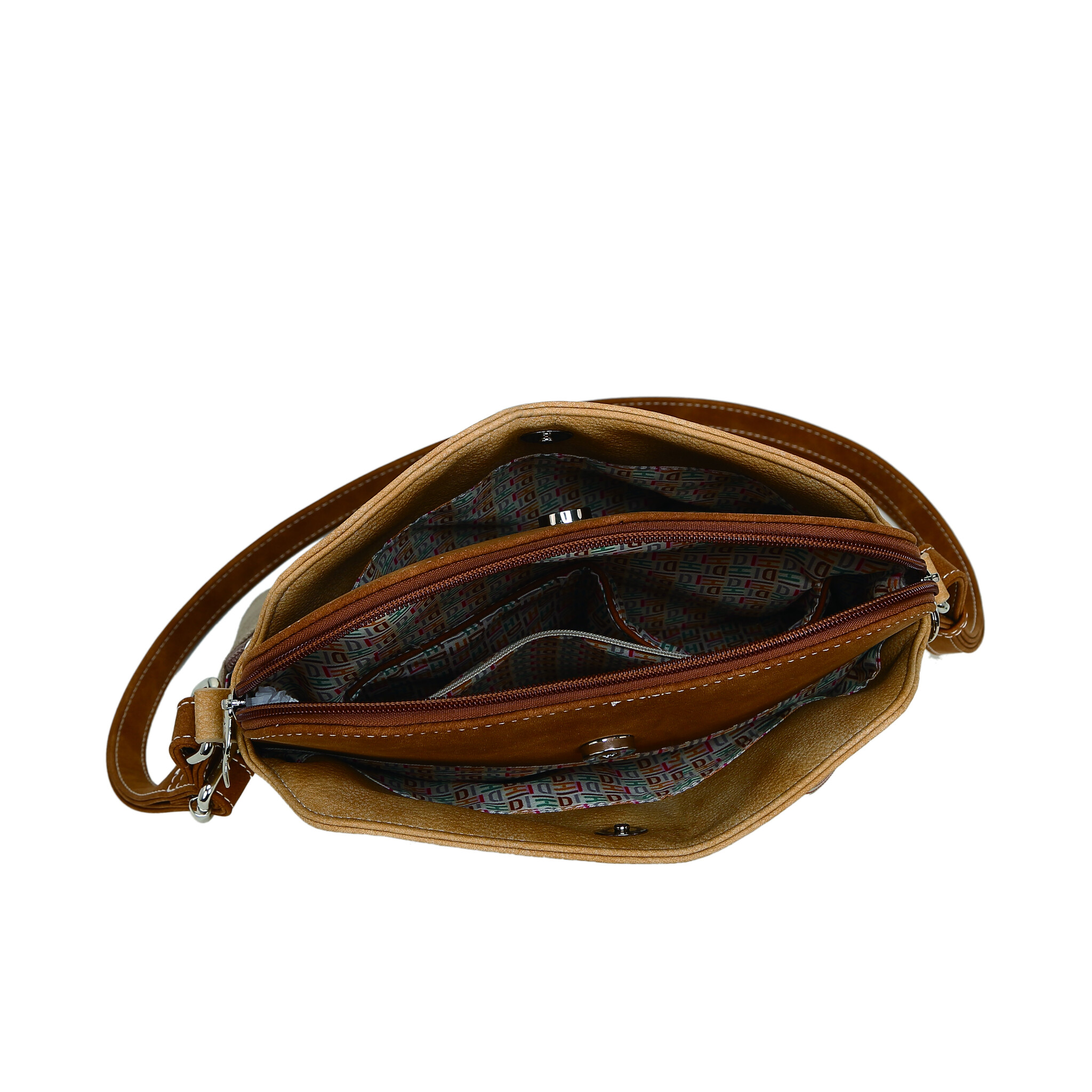Hi Di Hi schoudertas Whistle WH08 peach/cognac/orange