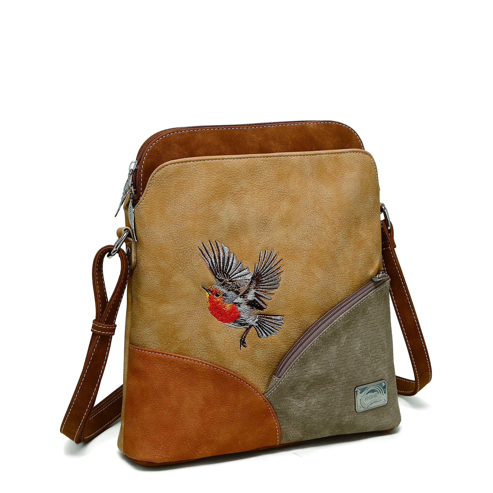 Hi Di Hi schoudertas Whistle WH08 peach/cognac/orange